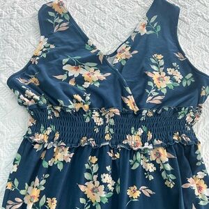 Floral print, full length romper